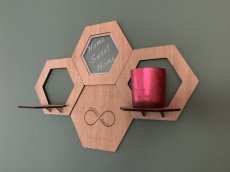 Hexagon - wandplankje